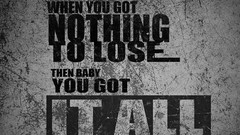 Gray text nothing to lose operator