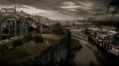 Gray wall rich skies poor