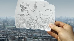 Gray weapons Guns Dragons Godzilla Dinosaurs cityscapes 