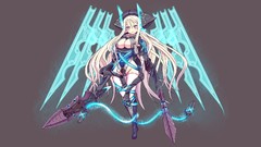 Gray weapons wings Swords stockings blondes blush long hair 