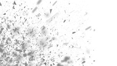 Gray white explosions