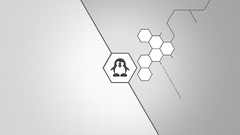 Gray white Linux tux