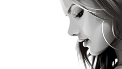 Gray woman clean vectors