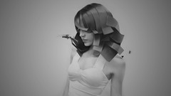 Gray woman digital art