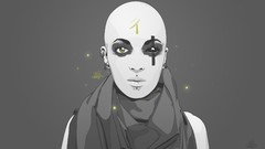 Gray woman paintings digital art vectors