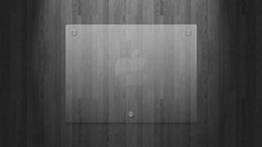 Gray Wood minimalistic apple inc wood panels