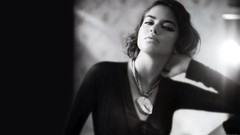 Grayscale brunettes woman adriana