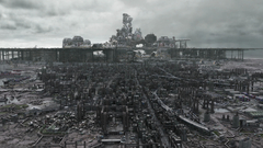 Grayscale cityscapes buildings