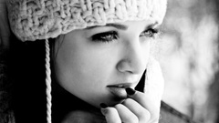 Grayscale faces woman