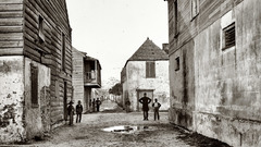 Grayscale historic old photography