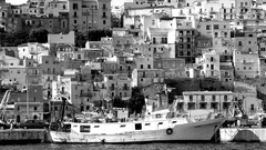 Grayscale Italy Sciacca cityscapes