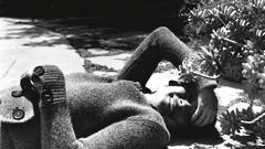 Grayscale lying down Actress