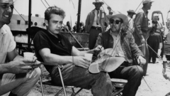 Grayscale monochrome James Dean