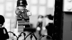 Grayscale monochrome Legos
