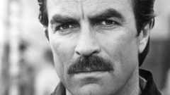 Grayscale monochrome Tom Selleck