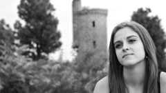 Grayscale smiling monochrome faces