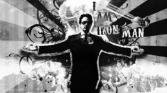 Grayscale tony stark robert