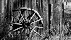 Grayscale wagon wheel