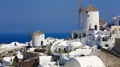 Greece santorini windmills