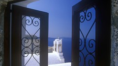Greece santorini window
