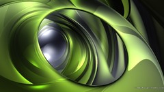Green abstract 3d