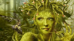 Green abstract 3d artwork digital art fantasy art