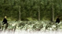 Green abstract 3d cg