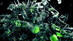 Green abstract 3d shape