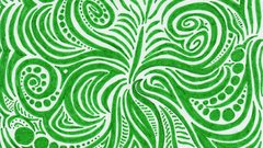 Green abstract artwork drawings