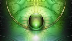 Green abstract balls