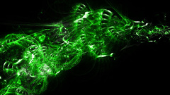 Green abstract black background