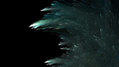 Green abstract black crystals