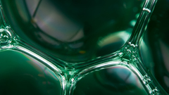 Green abstract bubbles macro