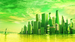 Green abstract cg City