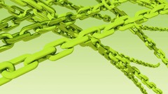 Green abstract chains digital art