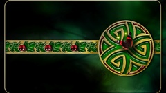 Green abstract Christmas Celtic