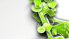 Green abstract digital art