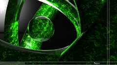 Green abstract focus