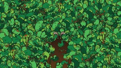 Green abstract forests demons artwork vectors jared nickerson 