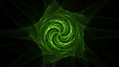 Green abstract Fractals spiral