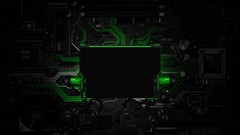 Green abstract hardware digital art