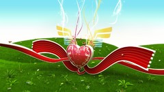 Green abstract Hearts