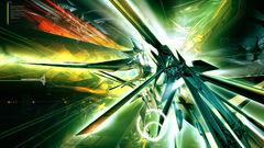 Green abstract high artwork