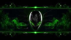Green alien digital art alienware