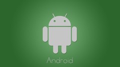Green android logos minimalistic