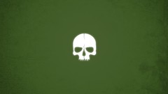 Green Anime symbol skulls black rock shooter minimalistic 