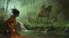 Green artwork fantasy art celtic mythology