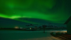 Green aurora borealis