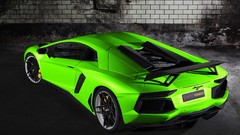 Green aventador Lamborghini Reventon