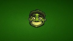 Green background artwork Hulk (comic character)